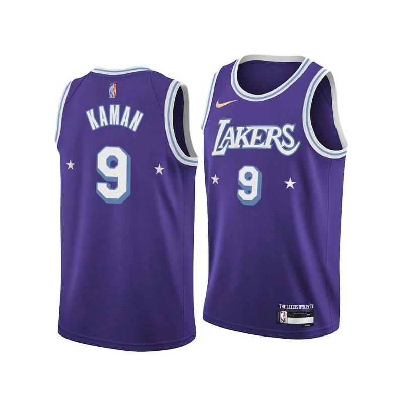 2021-22City Chris Kaman Twill Basketball Jersey -Lakers #9 Kaman Twill Jerseys, FREE SHIPPING