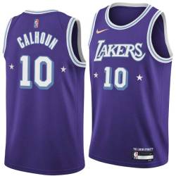 2021-22City Corky Calhoun Twill Basketball Jersey -Lakers #10 Calhoun Twill Jerseys, FREE SHIPPING