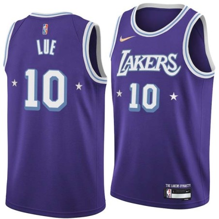 2021-22City Tyronn Lue Twill Basketball Jersey -Lakers #10 Lue Twill Jerseys, FREE SHIPPING