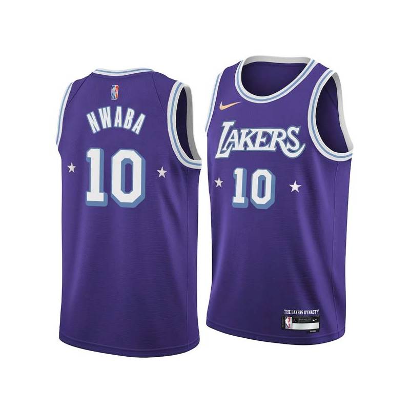 2021-22City David Nwaba Twill Basketball Jersey -Lakers #10 Nwaba Twill Jerseys, FREE SHIPPING