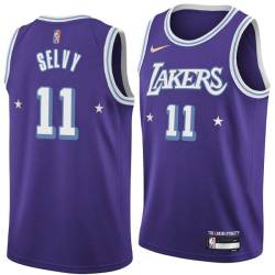 2021-22City Frank Selvy Twill Basketball Jersey -Lakers #11 Selvy Twill Jerseys, FREE SHIPPING