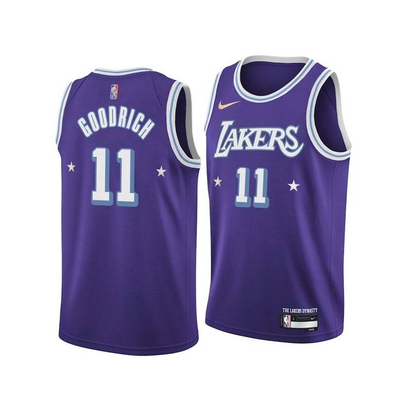 2021-22City Gail Goodrich Twill Basketball Jersey -Lakers #11 Goodrich Twill Jerseys, FREE SHIPPING