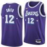 2021-22City Don Smith Twill Basketball Jersey -Lakers #12 Smith Twill Jerseys, FREE SHIPPING