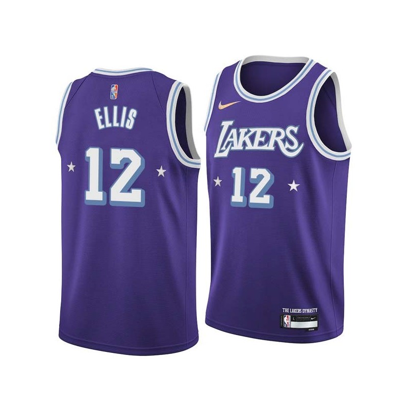 2021-22City Boo Ellis Twill Basketball Jersey -Lakers #12 Ellis Twill Jerseys, FREE SHIPPING