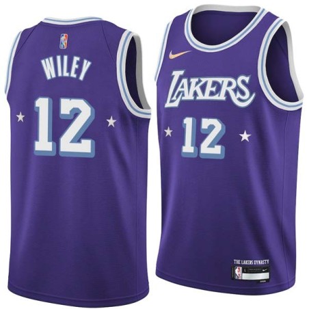 2021-22City Gene Wiley Twill Basketball Jersey -Lakers #12 Wiley Twill Jerseys, FREE SHIPPING