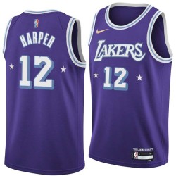 2021-22City Derek Harper Twill Basketball Jersey -Lakers #12 Harper Twill Jerseys, FREE SHIPPING