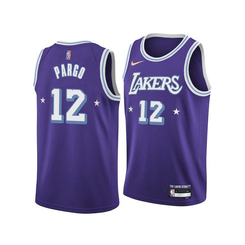 2021-22City Jannero Pargo Twill Basketball Jersey -Lakers #12 Pargo Twill Jerseys, FREE SHIPPING