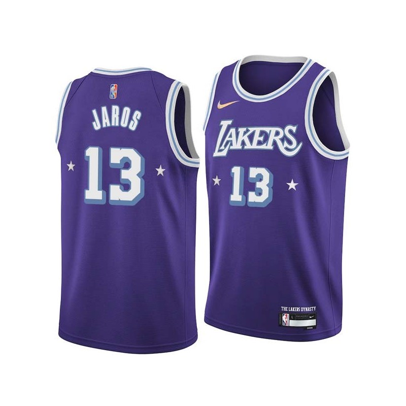 2021-22City Tony Jaros Twill Basketball Jersey -Lakers #13 Jaros Twill Jerseys, FREE SHIPPING