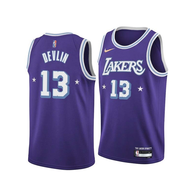 2021-22City Corky Devlin Twill Basketball Jersey -Lakers #13 Devlin Twill Jerseys, FREE SHIPPING