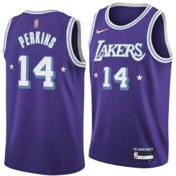 2021-22City Sam Perkins Twill Basketball Jersey -Lakers #14 Perkins Twill Jerseys, FREE SHIPPING