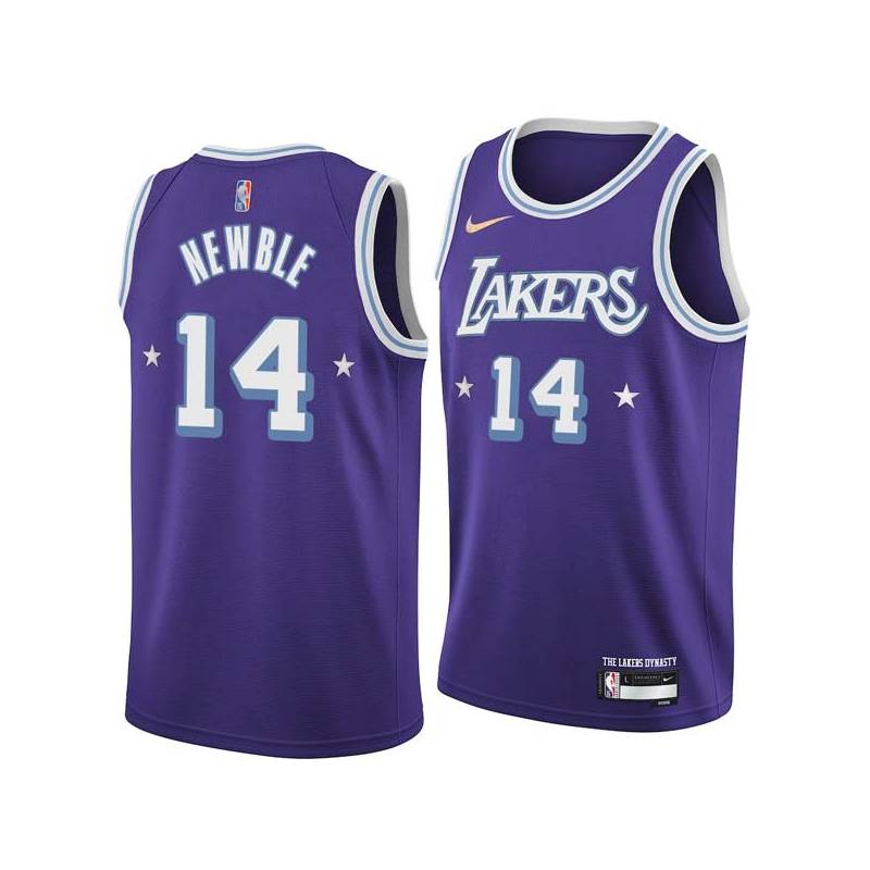 2021-22City Ira Newble Twill Basketball Jersey -Lakers #14 Newble Twill Jerseys, FREE SHIPPING