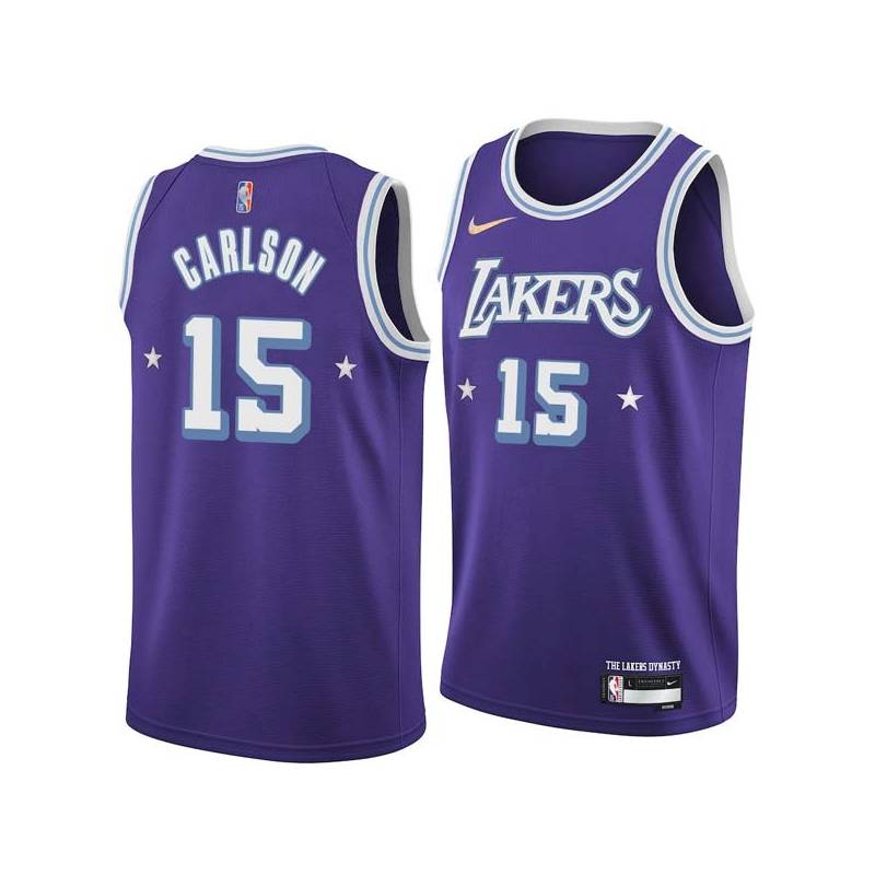 2021-22City Don Carlson Twill Basketball Jersey -Lakers #15 Carlson Twill Jerseys, FREE SHIPPING