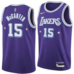 2021-22City Willie McCarter Twill Basketball Jersey -Lakers #15 McCarter Twill Jerseys, FREE SHIPPING