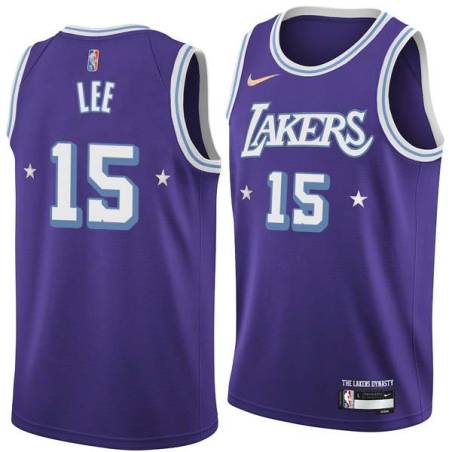 2021-22City Butch Lee Twill Basketball Jersey -Lakers #15 Lee Twill Jerseys, FREE SHIPPING