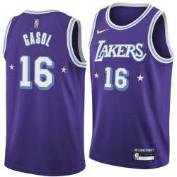 2021-22City Pau Gasol Twill Basketball Jersey -Lakers #16 Gasol Twill Jerseys, FREE SHIPPING