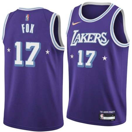 2021-22City Rick Fox Twill Basketball Jersey -Lakers #17 Fox Twill Jerseys, FREE SHIPPING