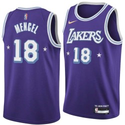 2021-22City Chuck Mencel Twill Basketball Jersey -Lakers #18 Mencel Twill Jerseys, FREE SHIPPING