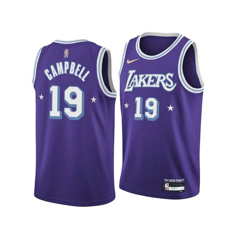 2021-22City Tony Campbell Twill Basketball Jersey -Lakers #19 Campbell Twill Jerseys, FREE SHIPPING