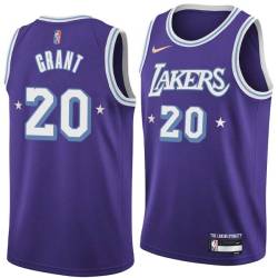 2021-22City Bud Grant Twill Basketball Jersey -Lakers #20 Grant Twill Jerseys, FREE SHIPPING