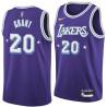 2021-22City Bud Grant Twill Basketball Jersey -Lakers #20 Grant Twill Jerseys, FREE SHIPPING