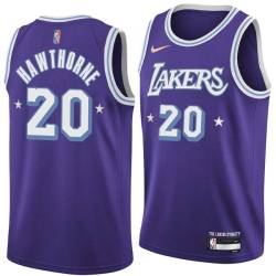 2021-22City Nate Hawthorne Twill Basketball Jersey -Lakers #20 Hawthorne Twill Jerseys, FREE SHIPPING