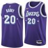 2021-22City Jon Barry Twill Basketball Jersey -Lakers #20 Barry Twill Jerseys, FREE SHIPPING