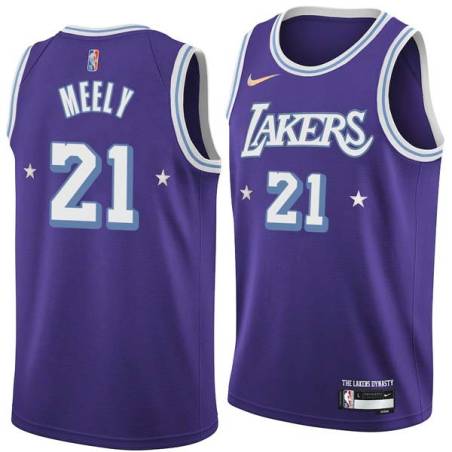 2021-22City Cliff Meely Twill Basketball Jersey -Lakers #21 Meely Twill Jerseys, FREE SHIPPING