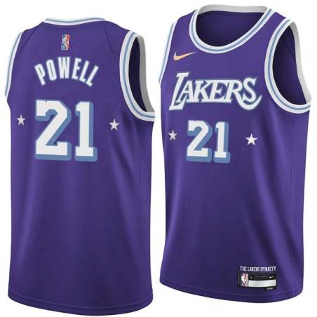 2021-22City Josh Powell Twill Basketball Jersey -Lakers #21 Powell Twill Jerseys, FREE SHIPPING