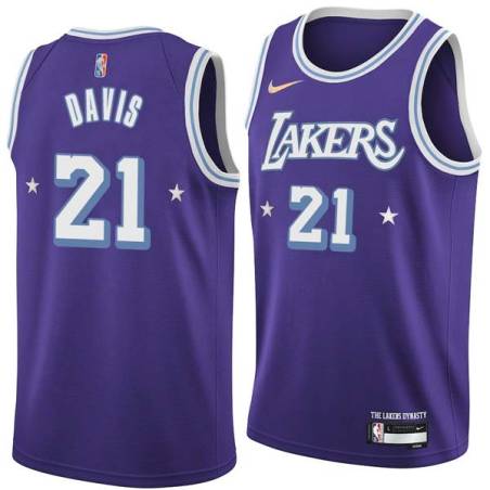 2021-22City Ed Davis Twill Basketball Jersey -Lakers #21 Davis Twill Jerseys, FREE SHIPPING