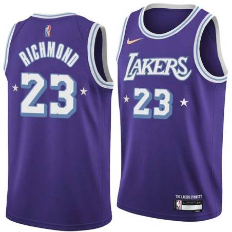 2021-22City Mitch Richmond Twill Basketball Jersey -Lakers #23 Richmond Twill Jerseys, FREE SHIPPING