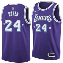 2021-22City Walter Dukes Twill Basketball Jersey -Lakers #24 Dukes Twill Jerseys, FREE SHIPPING