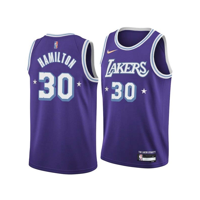 2021-22City Steve Hamilton Twill Basketball Jersey -Lakers #30 Hamilton Twill Jerseys, FREE SHIPPING