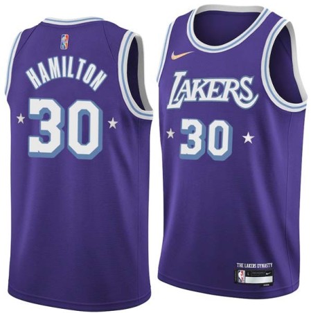 2021-22City Steve Hamilton Twill Basketball Jersey -Lakers #30 Hamilton Twill Jerseys, FREE SHIPPING