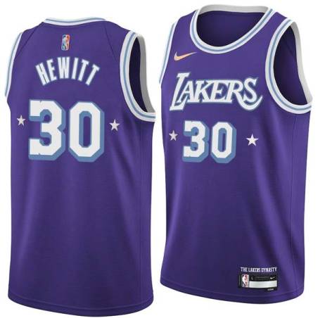 2021-22City Bill Hewitt Twill Basketball Jersey -Lakers #30 Hewitt Twill Jerseys, FREE SHIPPING