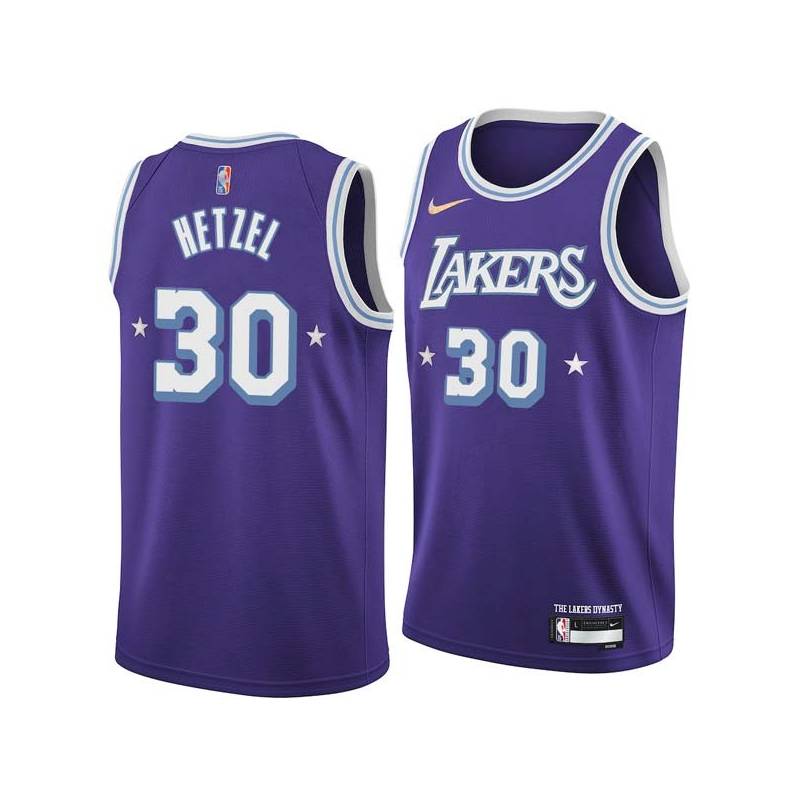 2021-22City Fred Hetzel Twill Basketball Jersey -Lakers #30 Hetzel Twill Jerseys, FREE SHIPPING