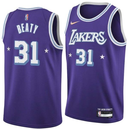 2021-22City Zelmo Beaty Twill Basketball Jersey -Lakers #31 Beaty Twill Jerseys, FREE SHIPPING