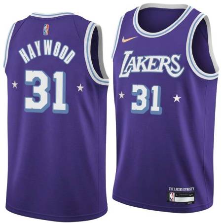 2021-22City Spencer Haywood Twill Basketball Jersey -Lakers #31 Haywood Twill Jerseys, FREE SHIPPING