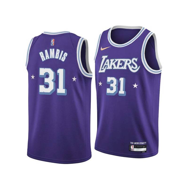 2021-22City Kurt Rambis Twill Basketball Jersey -Lakers #31 Rambis Twill Jerseys, FREE SHIPPING