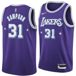 2021-22City Jamal Sampson Twill Basketball Jersey -Lakers #31 Sampson Twill Jerseys, FREE SHIPPING