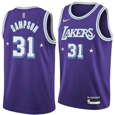 2021-22City Jamal Sampson Twill Basketball Jersey -Lakers #31 Sampson Twill Jerseys, FREE SHIPPING