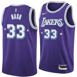 2021-22City Cotton Nash Twill Basketball Jersey -Lakers #33 Nash Twill Jerseys, FREE SHIPPING