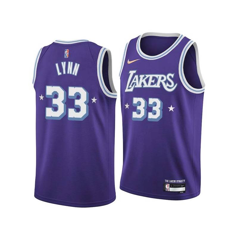 2021-22City Mike Lynn Twill Basketball Jersey -Lakers #33 Lynn Twill Jerseys, FREE SHIPPING