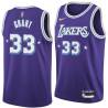 2021-22City Travis Grant Twill Basketball Jersey -Lakers #33 Grant Twill Jerseys, FREE SHIPPING