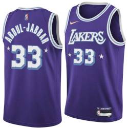 2021-22City Kareem Abdul-Jabbar Twill Basketball Jersey -Lakers #33 Abdul-Jabbar Twill Jerseys, FREE SHIPPING