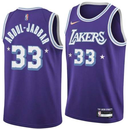 2021-22City Kareem Abdul-Jabbar Twill Basketball Jersey -Lakers #33 Abdul-Jabbar Twill Jerseys, FREE SHIPPING