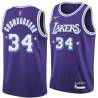 2021-22City Petur Gudmundsson Twill Basketball Jersey -Lakers #34 Gudmundsson Twill Jerseys, FREE SHIPPING