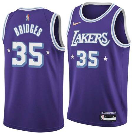 2021-22City Bill Bridges Twill Basketball Jersey -Lakers #35 Bridges Twill Jerseys, FREE SHIPPING