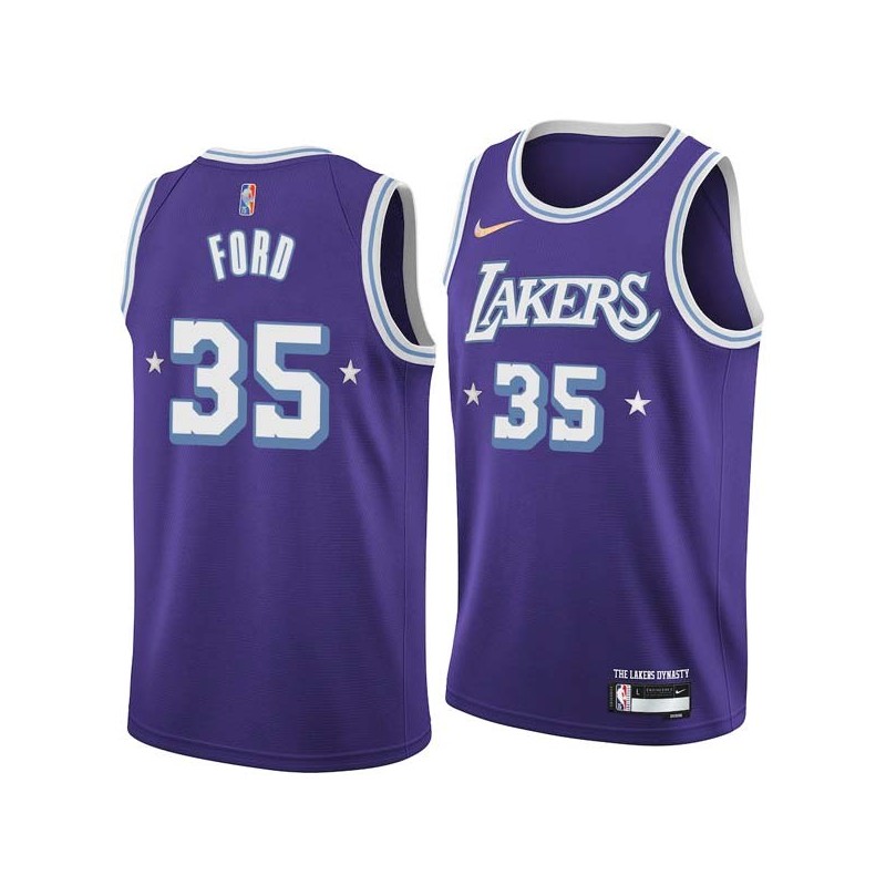 2021-22City Don Ford Twill Basketball Jersey -Lakers #35 Ford Twill Jerseys, FREE SHIPPING