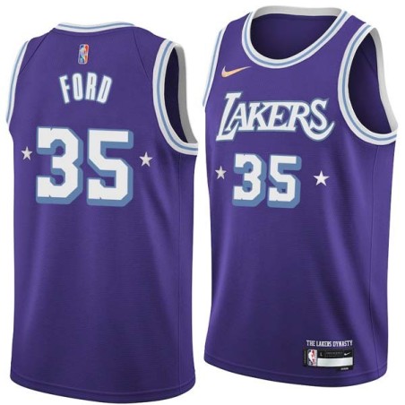 2021-22City Don Ford Twill Basketball Jersey -Lakers #35 Ford Twill Jerseys, FREE SHIPPING