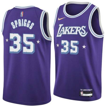 2021-22City Larry Spriggs Twill Basketball Jersey -Lakers #35 Spriggs Twill Jerseys, FREE SHIPPING